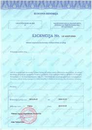Įmonės licencijos / leidimai
