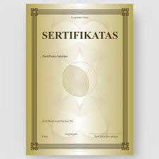 Įvairūs sertifikatai