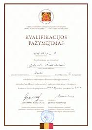 Meistro kvalifikacijos pažymėjimas