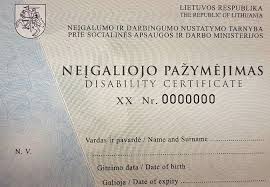 Neįgalumo pažymėjimas